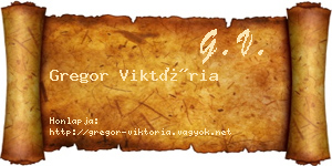 Gregor Viktória névjegykártya